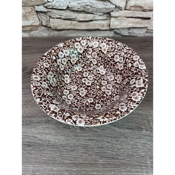 Vintage Royal Staffordshire Calico Brown 8.5” Fruit Bowl Mid Century England Chi - Picture 1 of 7